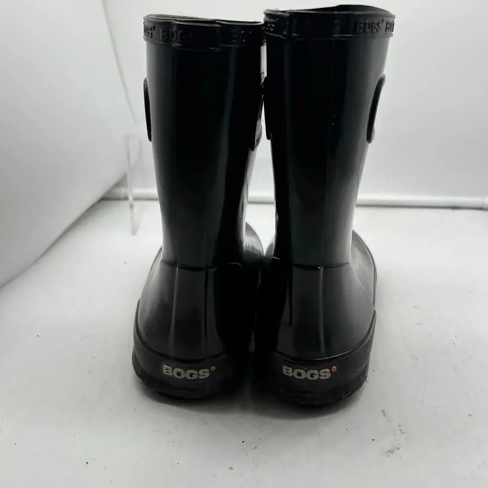 Bogs Boots Kids Youth 5 Skipper Rain Rubber Pull On Black